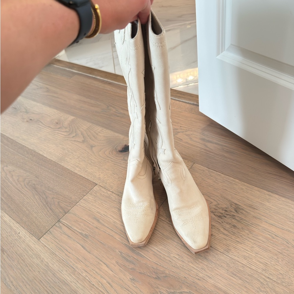 Dolce Vita Cream Western Boots
